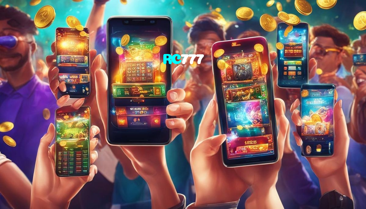 RC777 casino presented on mobile device in Pakistan with slots and live games